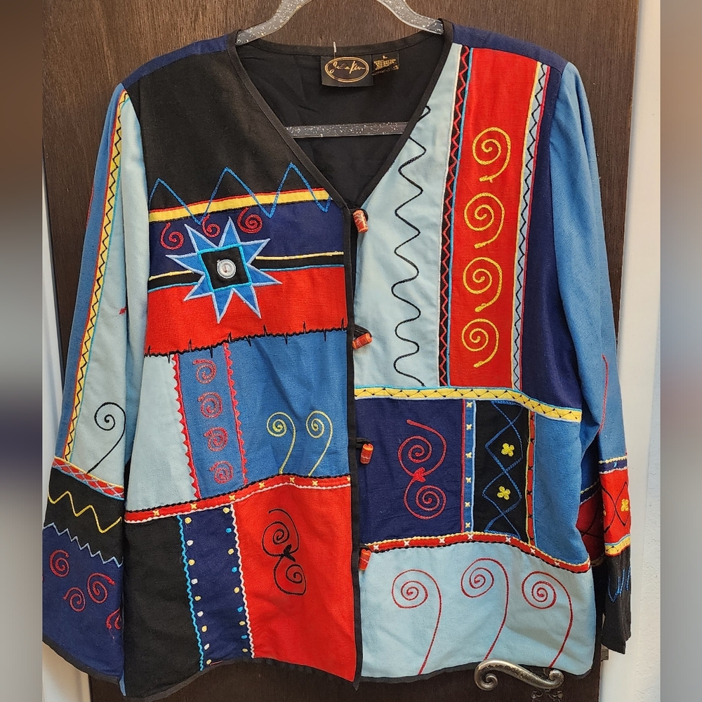 Colorful Patchwork Jacket - image 1